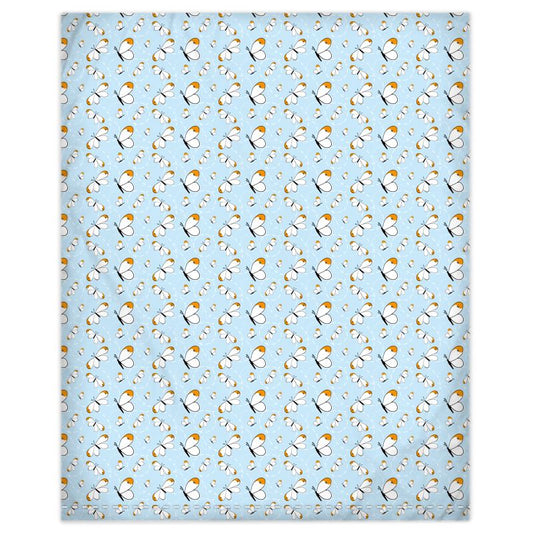 Busy Butterfly Orange and Blue Duvet Set