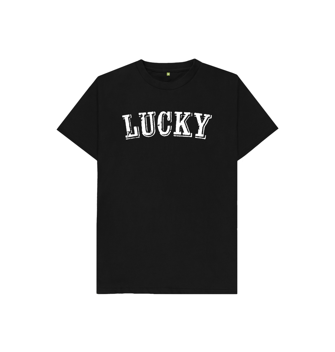 Black CHILDREN'S BE LUCKY T-SHIRT