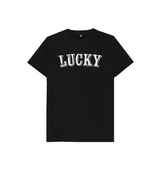 Black CHILDREN'S BE LUCKY T-SHIRT