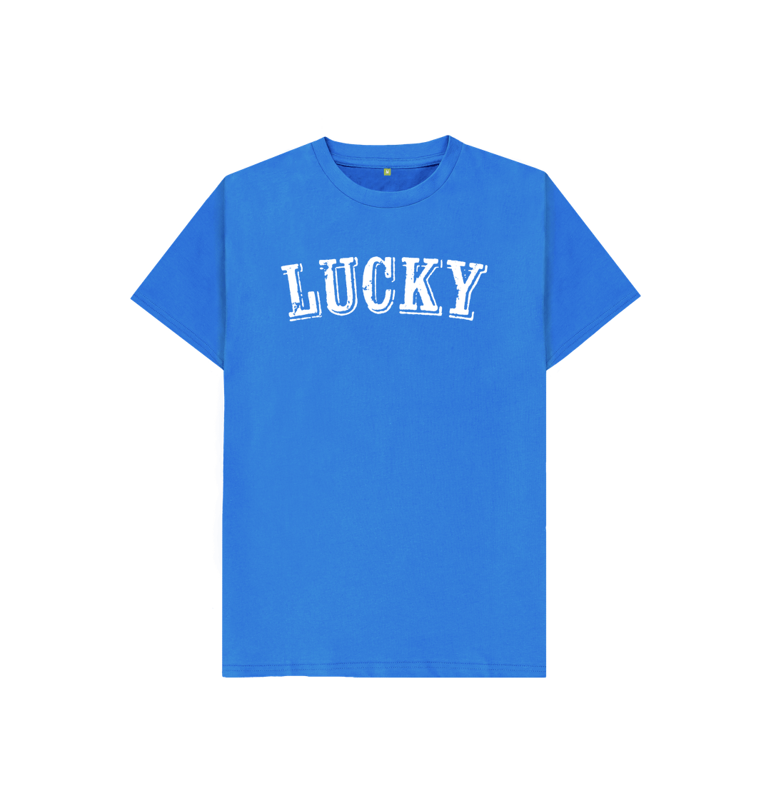 Bright Blue CHILDREN'S BE LUCKY T-SHIRT