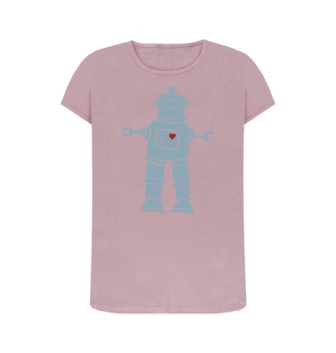 Mauve BLUE ROBOT CREW NECK T-SHIRT - Womens
