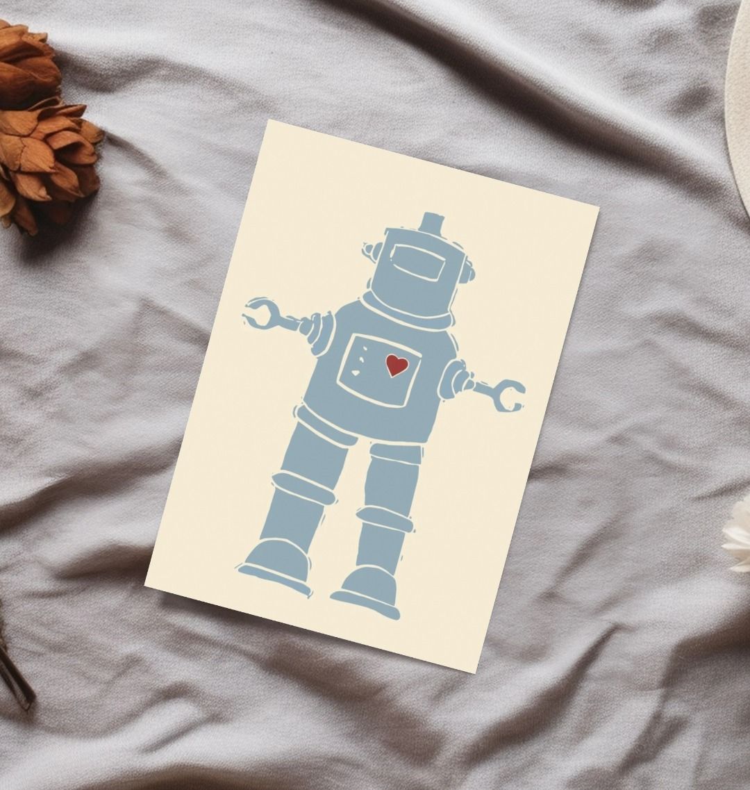 Blue Robot - Post Card