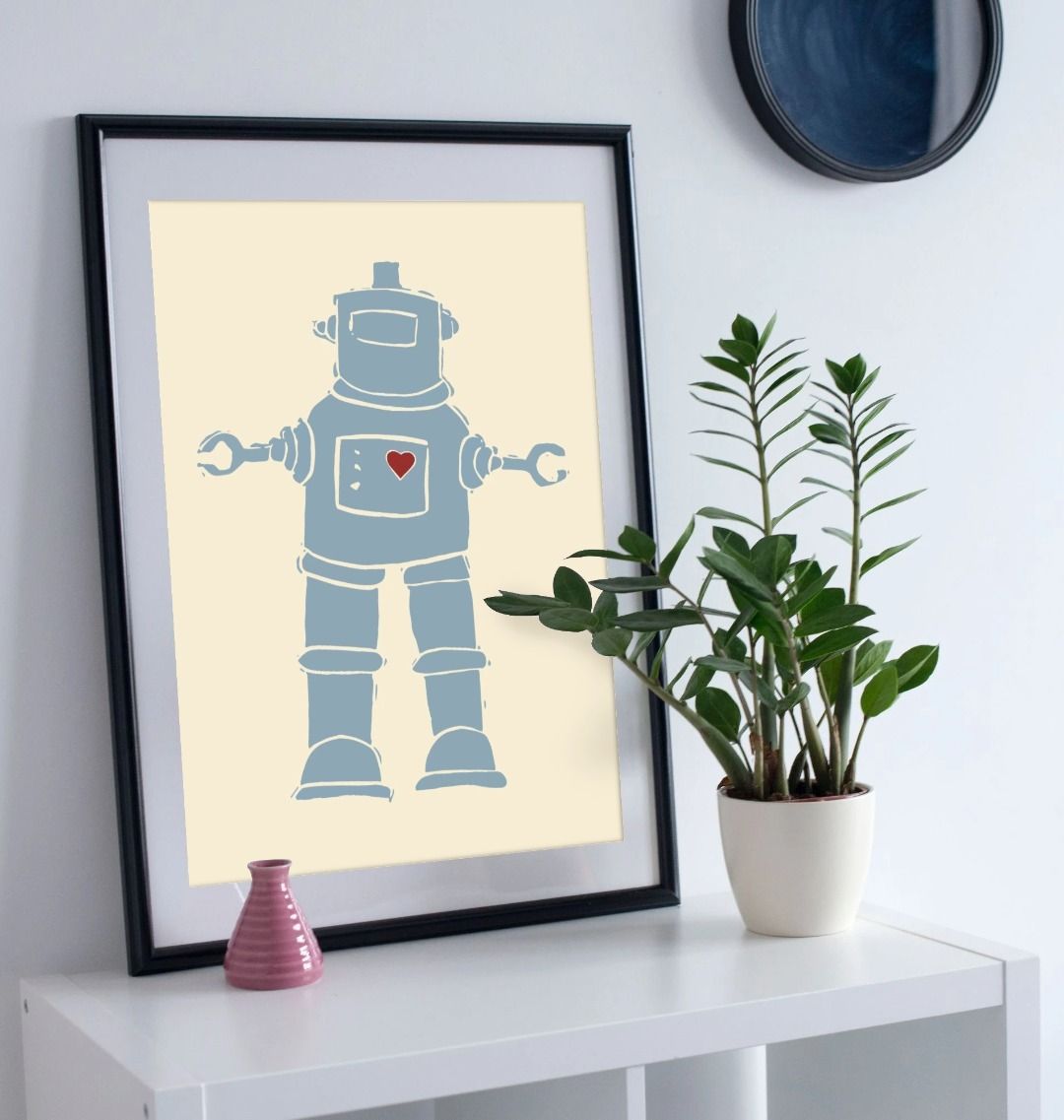 Blue Robot - Large Print