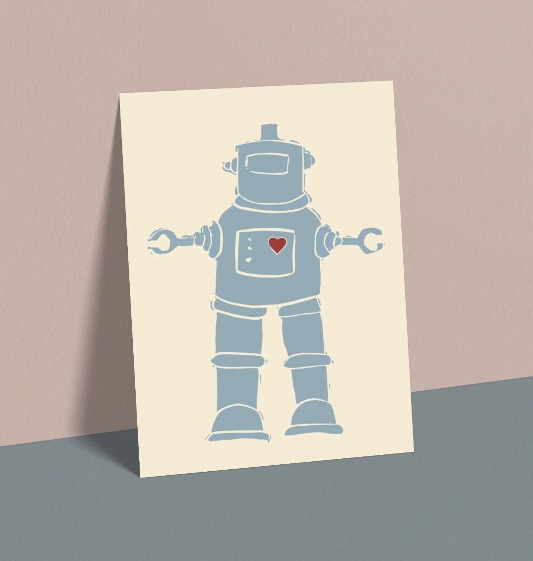 Blue Robot - Post Card
