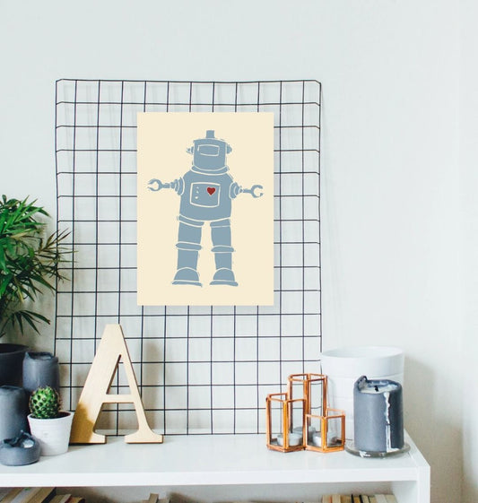Blue Robot - Large Print