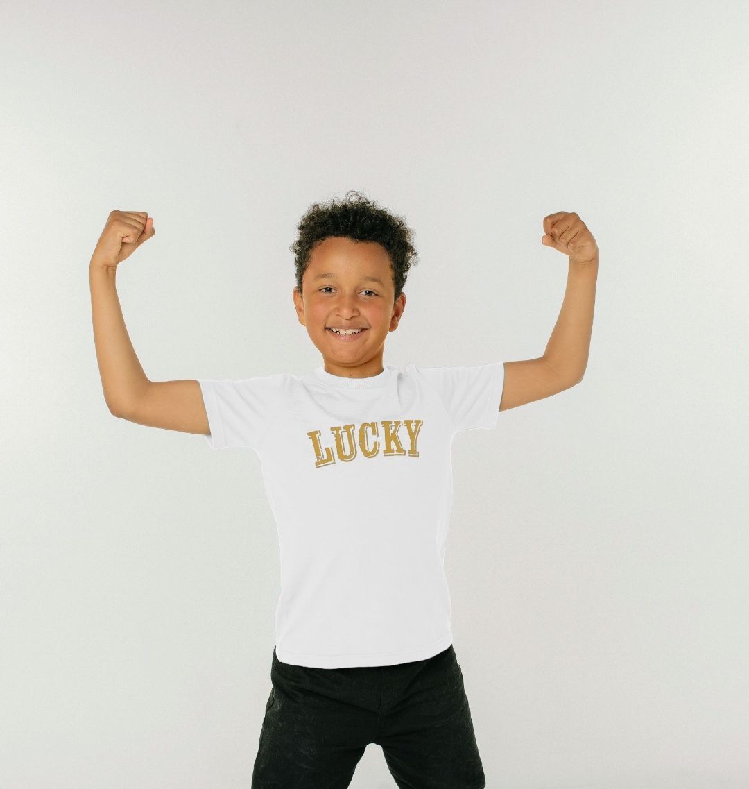 CHILDREN'S BE LUCKY T-SHIRT IN NEW YORK TAXI YELLOW