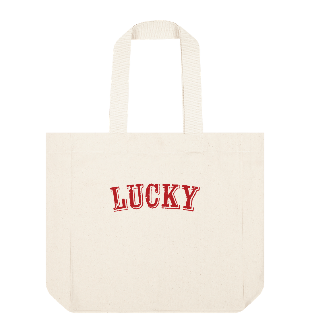 Natural CORNELL UNIVERSITY RED LUCKY LARGE SHOPPING BAG