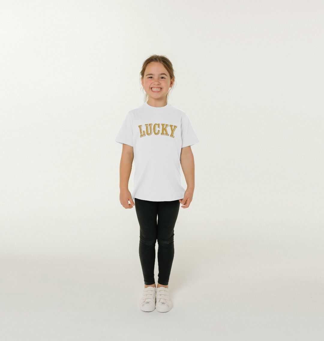 CHILDREN'S BE LUCKY T-SHIRT IN NEW YORK TAXI YELLOW