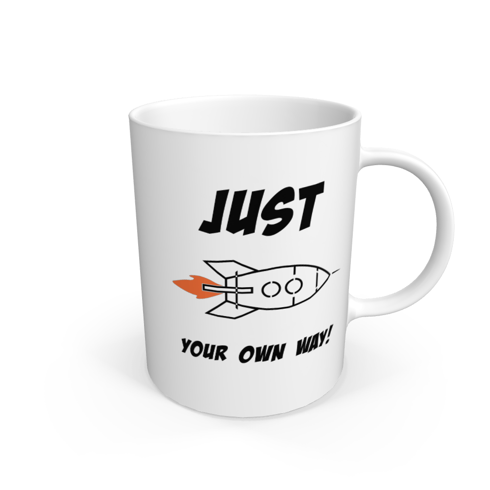White ROCKET MUG