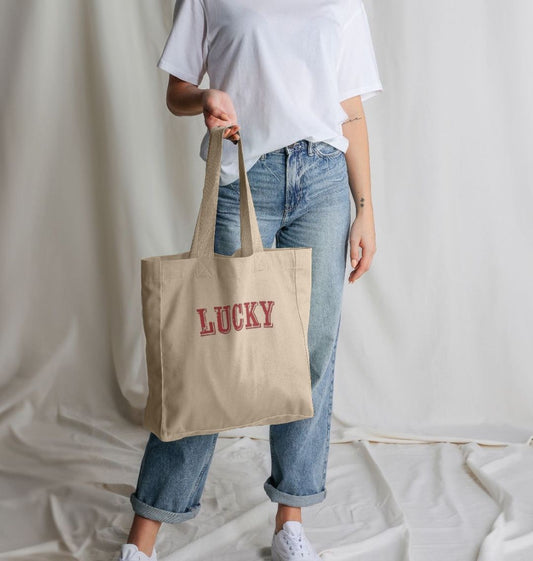 CORNELL UNIVERSITY RED LUCKY LARGE SHOPPING BAG